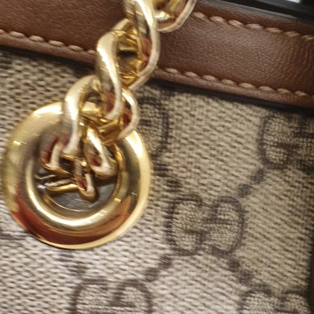 Gucci Bicolor GG Supreme Padlock Shoulder Bag