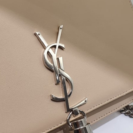 YSL Beige Kate Tassel Small Wallet on Chain