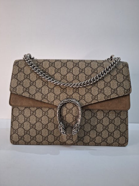 Gucci Bicolor GG Supreme Dionysus Shoulder Bag