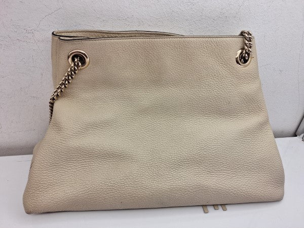 Gucci White Soho Chain Shoulder Bag