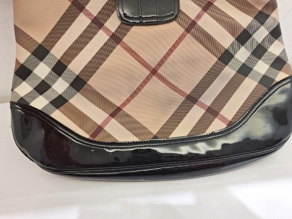 Burberry Bicolor Nova Check Hobo Bag