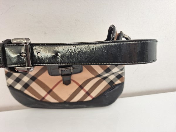 Burberry Bicolor Nova Check Hobo Bag