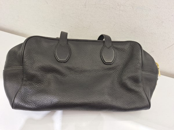 Prada Black Vitello Daino Satchel Shoulder Bag