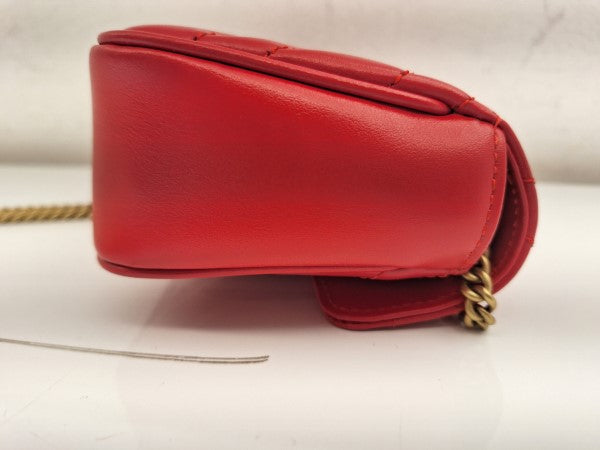 Gucci Red GG Marmont Super Mini Bag