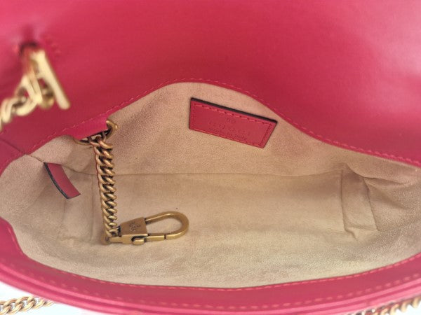 Gucci Red GG Marmont Super Mini Bag