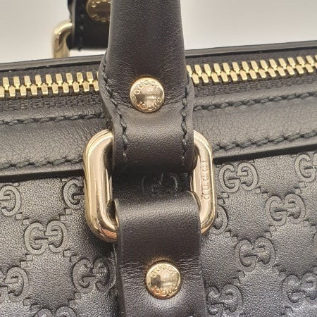 Gucci Black GG Microguccissima Convertible Satchel Bag