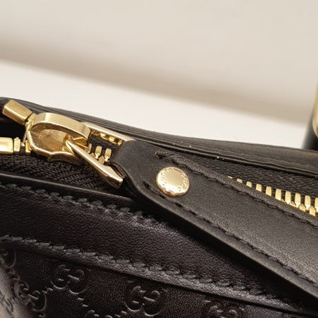 Gucci Black GG Microguccissima Convertible Satchel Bag