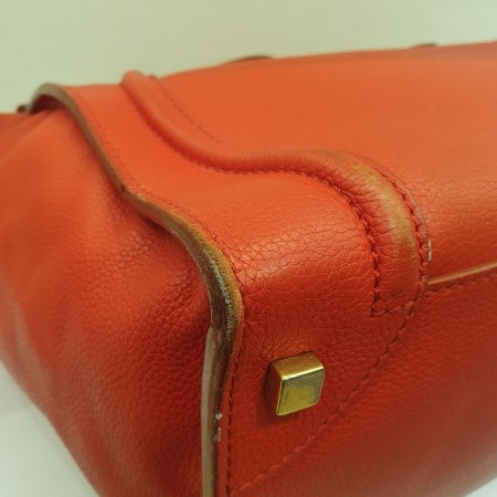 Celine Red Luggage Tote Bag