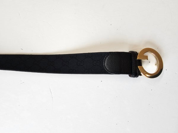 Gucci Black GG Guccissima Belt 36