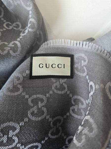 Gucci Light Grey GG Scarf