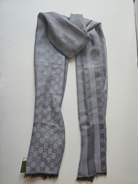 Gucci Light Grey GG Scarf