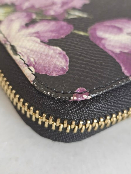 Dolce & Gabbana Black Floral Long Wallet