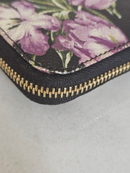 Dolce & Gabbana Black Floral Long Wallet