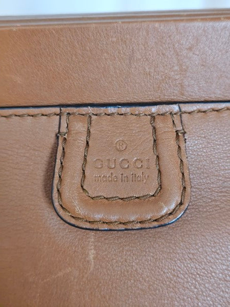 Gucci Camel Bamboo Top Handle Bag