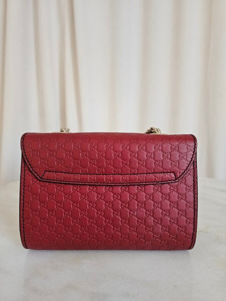 Gucci Dark Red Monogram Emily Bag