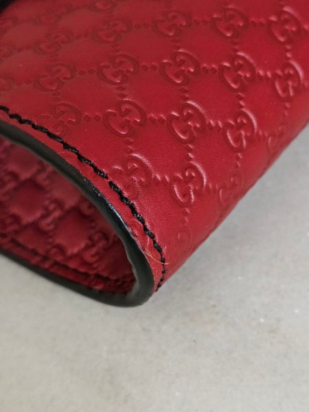 Gucci Dark Red Monogram Emily Bag