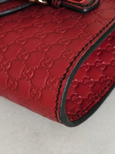 Gucci Dark Red Monogram Emily Bag