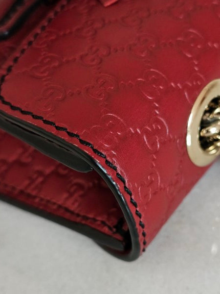 Gucci Dark Red Monogram Emily Bag