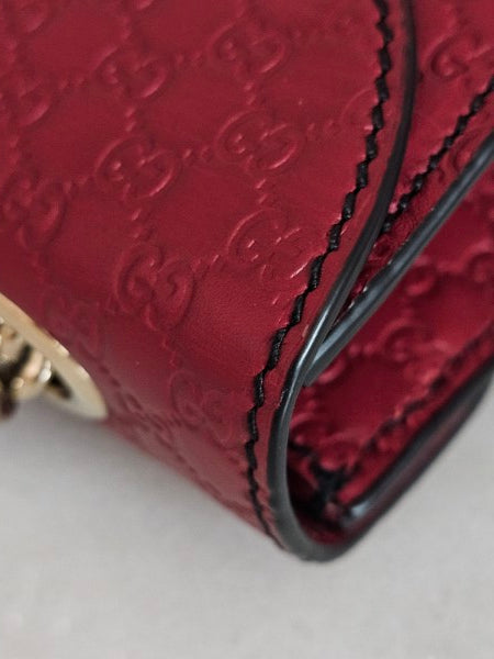 Gucci Dark Red Monogram Emily Bag