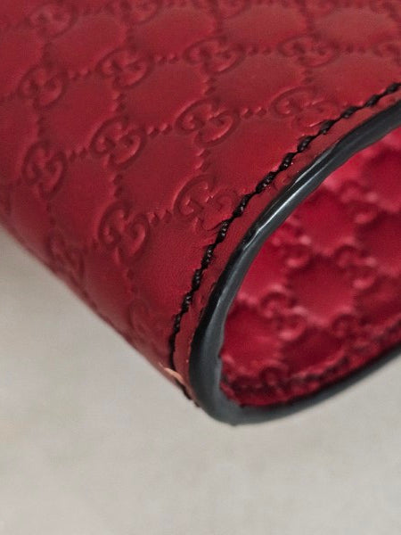 Gucci Dark Red Monogram Emily Bag