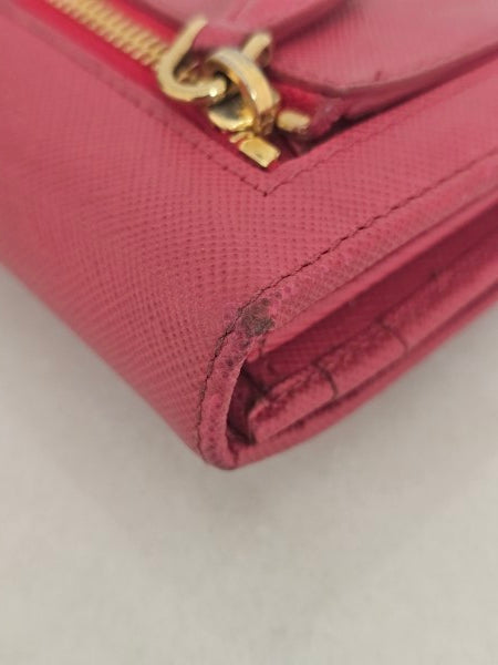 Prada Pink Bow Continental Flap Long Wallet