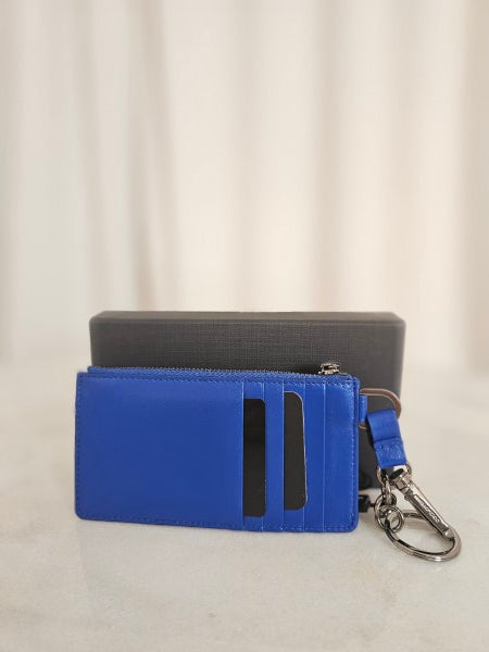 Dolce & Gabbana Blue Card Holder W/ Key Chain