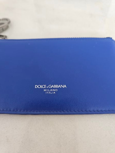 Dolce & Gabbana Blue Card Holder W/ Key Chain