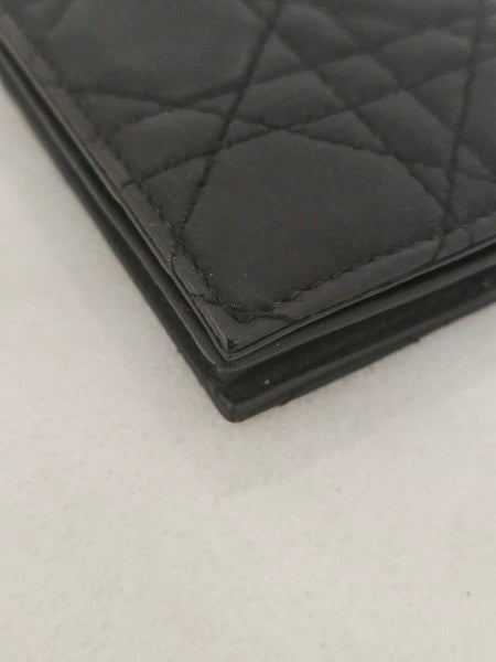 Christian Dior Black Lady Dior Mini Wallet