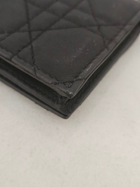 Christian Dior Black Lady Dior Mini Wallet