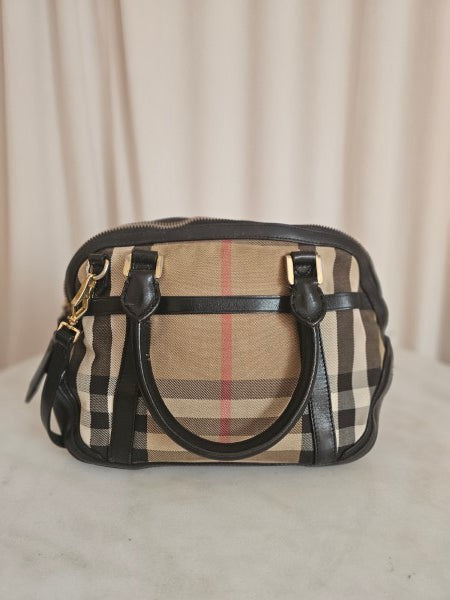 Burberry Bicolor House Check Orchard Tote Bag