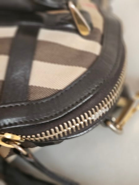 Burberry Bicolor House Check Orchard Tote Bag