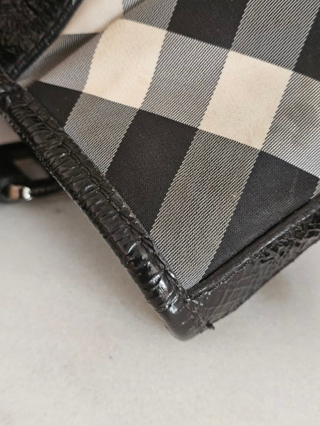 Burberry Bicolor Beat Check Tote Bag