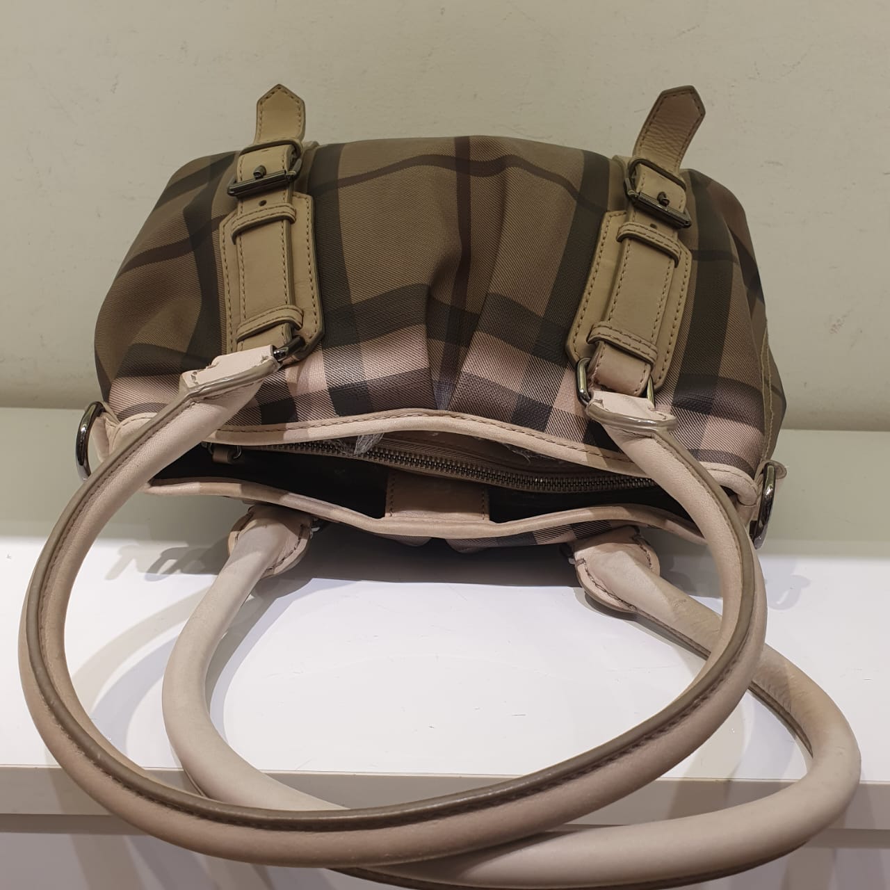 Burberry Beige Smoked Check Northfield Crossbody Bag