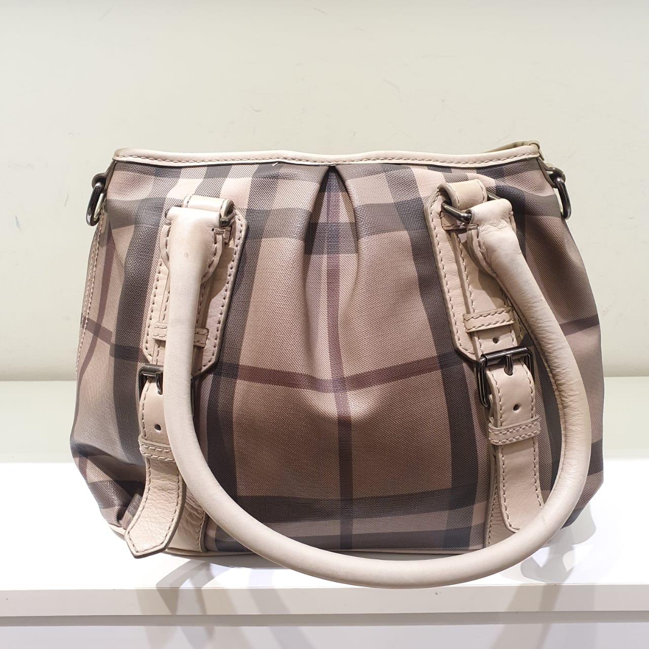 Burberry Beige Smoked Check Northfield Crossbody Bag