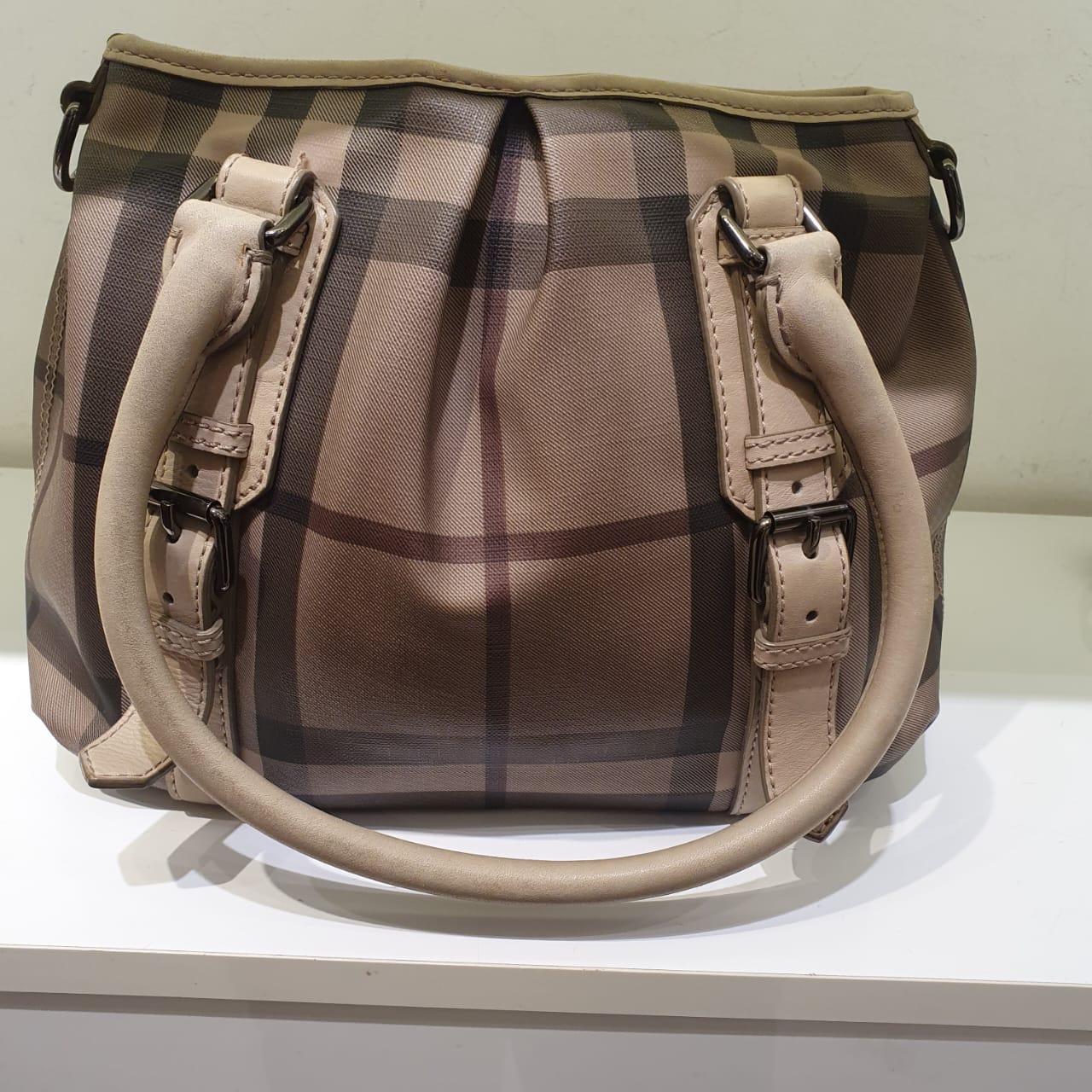 Burberry Beige Smoked Check Northfield Crossbody Bag