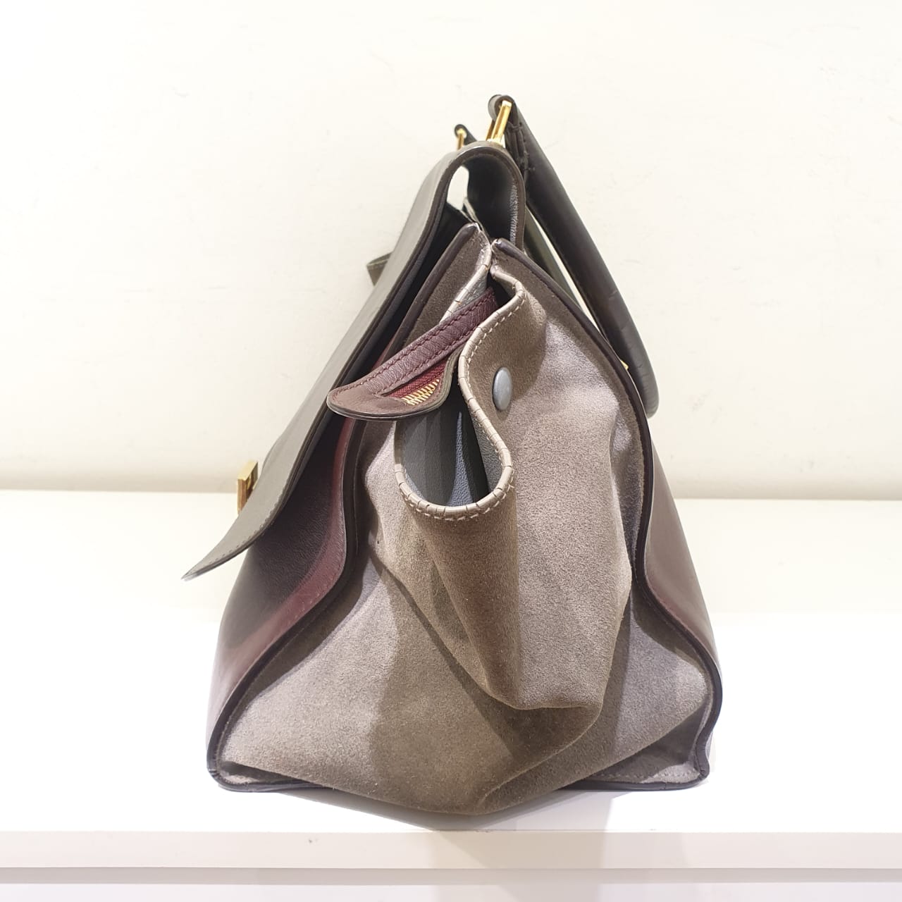 Celine Bicolor Trapeze All Soft Shoulder Bag