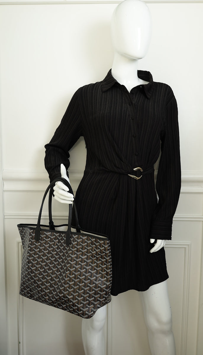 Goyard Black Goyardine Saint Louis PM Bag