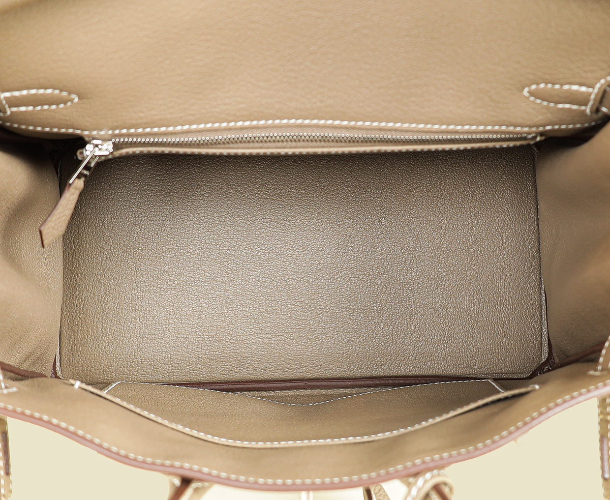Hermes Etoupe Birkin 25 Bag