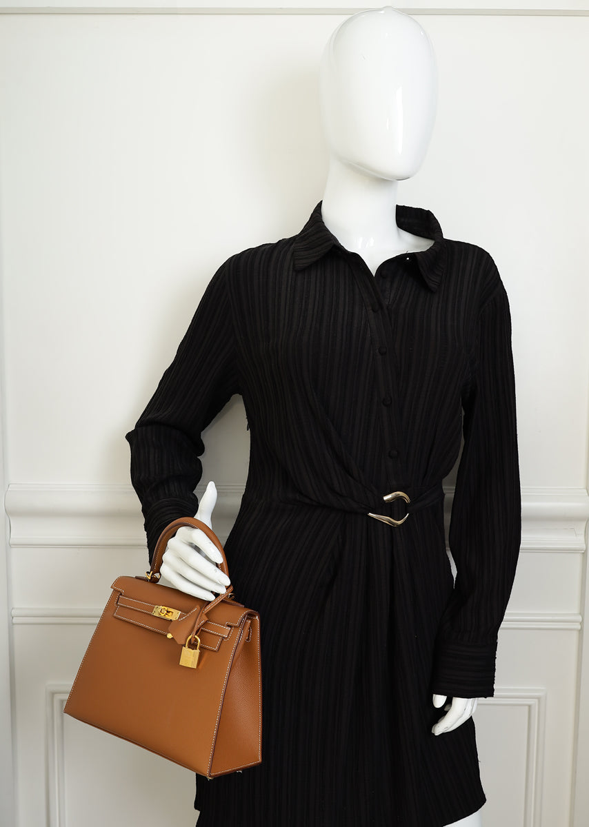 Hermes Gold Kelly 25 Sellier Bag