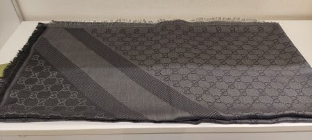 Gucci Dark Grey GG Scarf