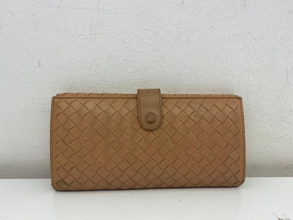 Bottega Veneta Nude Long Wallet