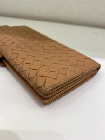 Bottega Veneta Nude Long Wallet