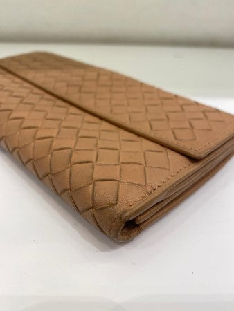 Bottega Veneta Nude Long Wallet