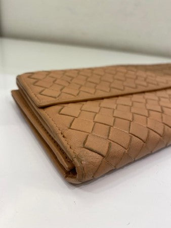 Bottega Veneta Nude Long Wallet