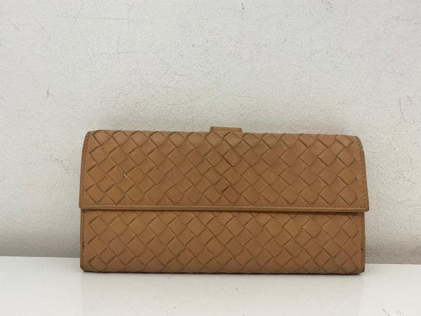 Bottega Veneta Nude Long Wallet