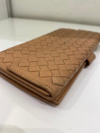 Bottega Veneta Nude Long Wallet