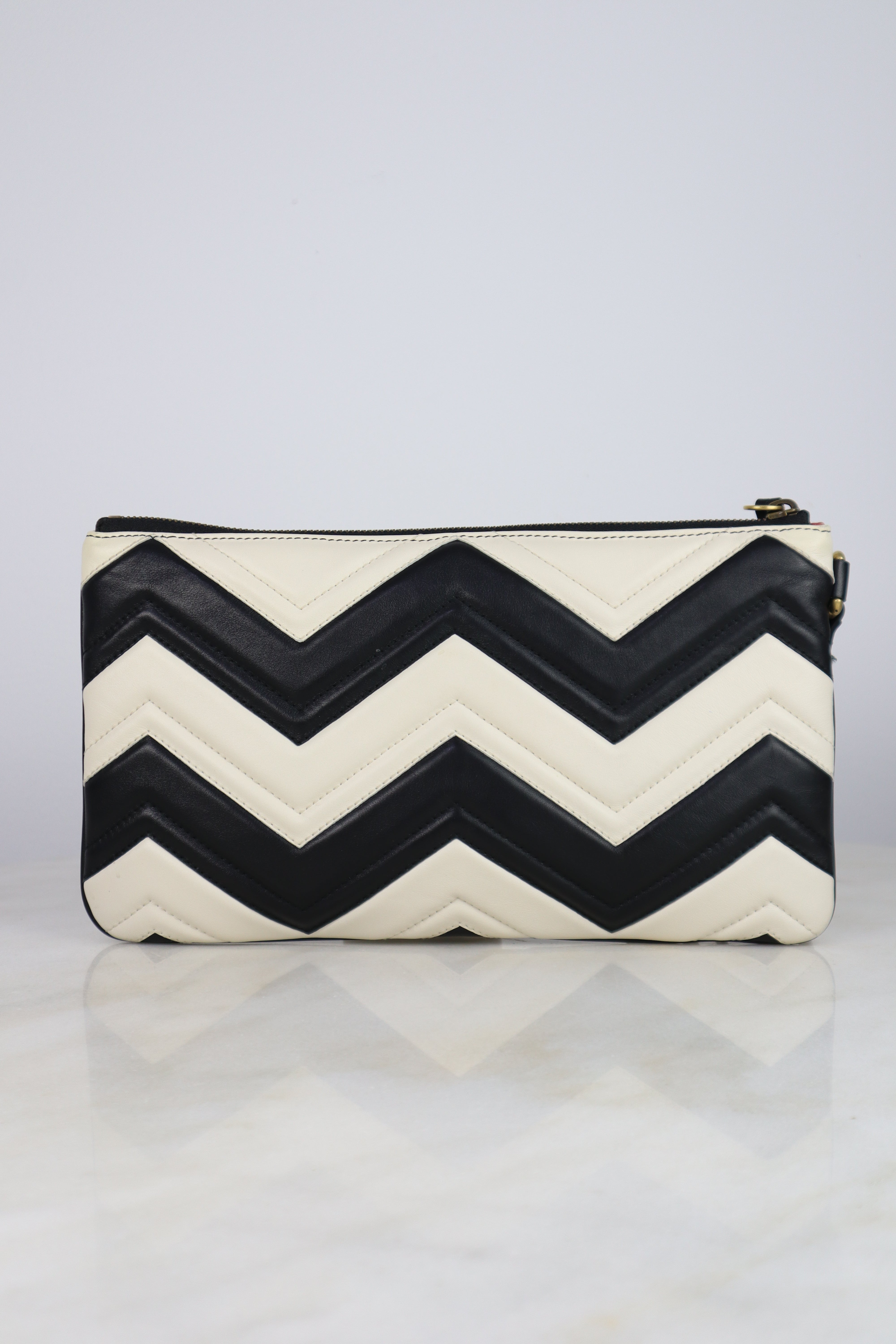 Gucci Bicolor Marmont Matelasse Wrist Clutch