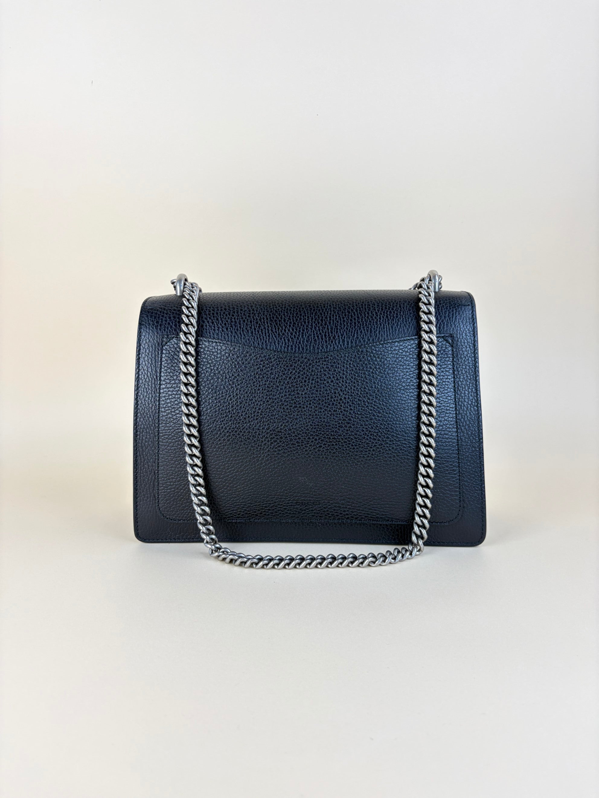 Gucci Black Dionysus black calfskin crystal medium