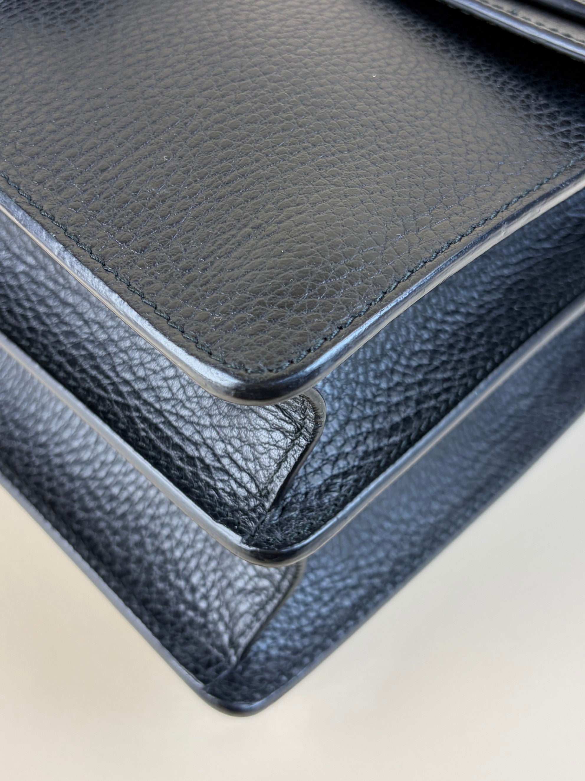 Gucci Black Dionysus black calfskin crystal medium