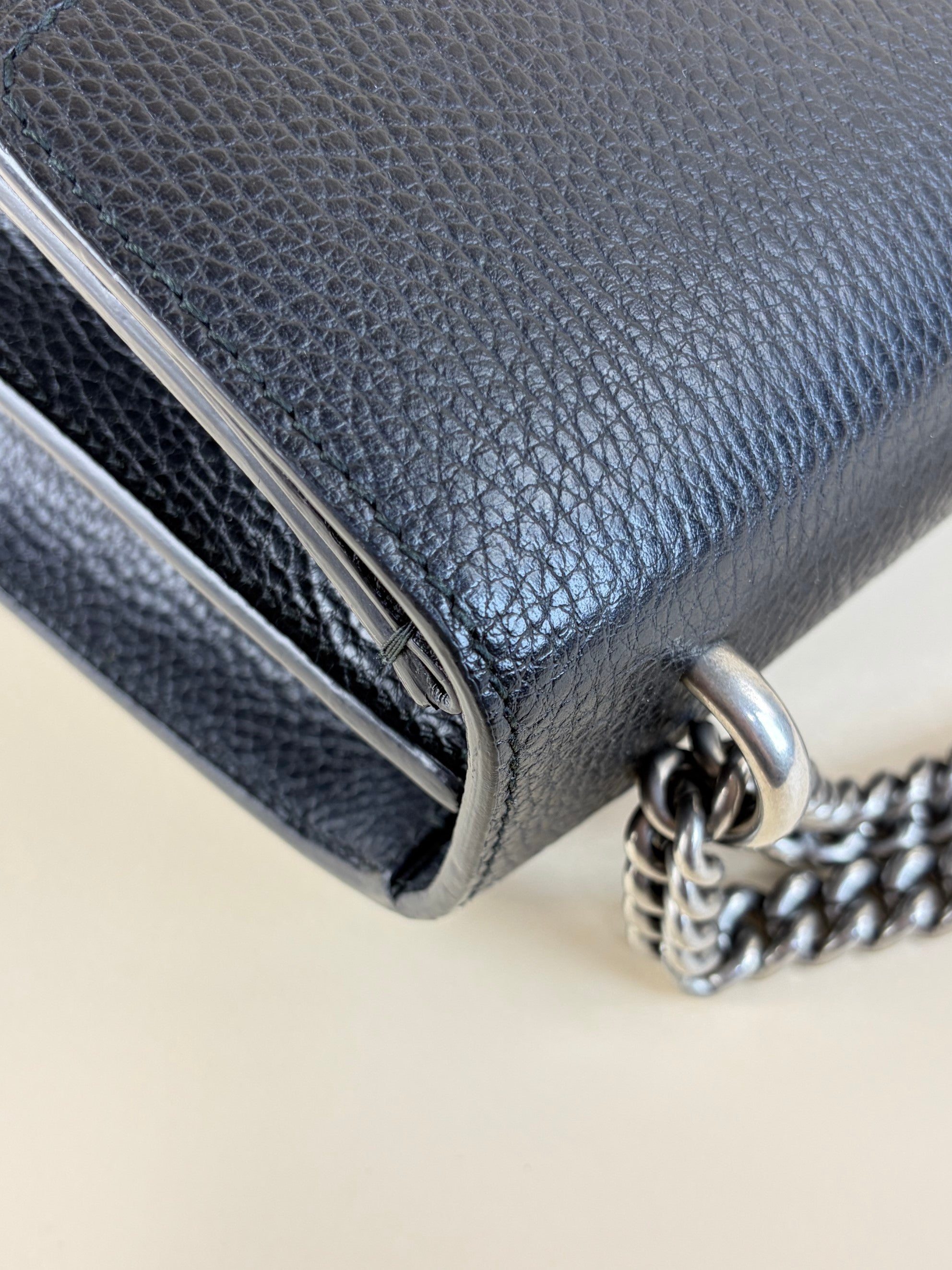 Gucci Black Dionysus black calfskin crystal medium